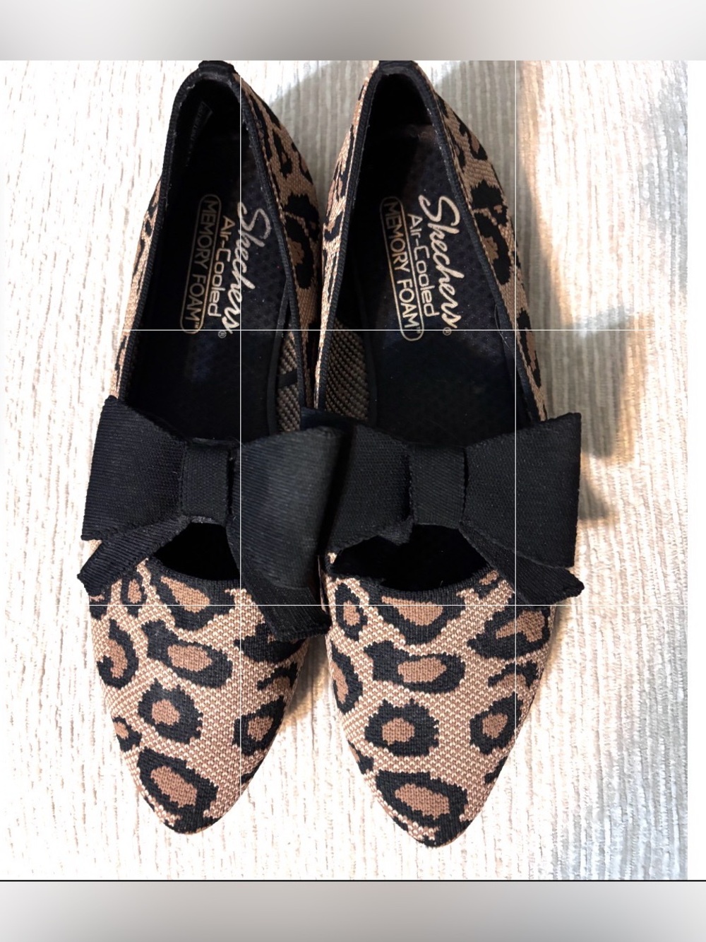 Skechers Leopard Print Ballerina Bow Flats size 8 - Picture 2 of 9